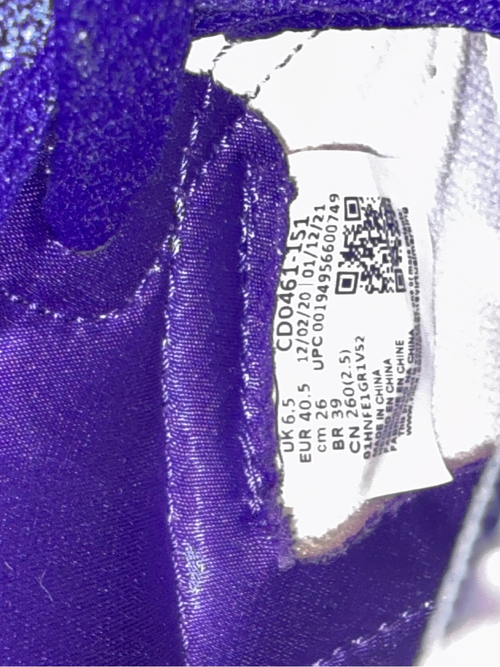 Women’s Jordan 1 Retro High “Court Purple” - Picture 6 of 6